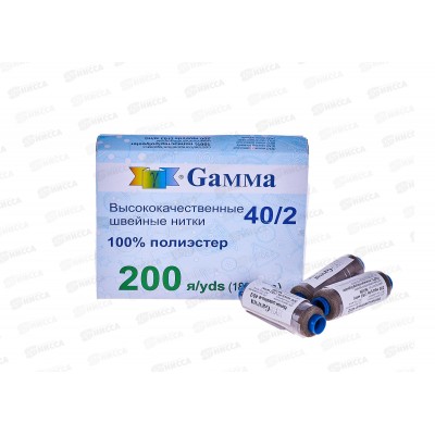 Нитки &quotGamma" (полиэстер) №399 коричневый 183м 200 я 40/2  *10