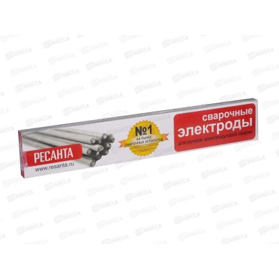 Электроды Ресанта МР-3 Ф3,0 Пачка 1кг *12 Электроды Ресанта МР-3 Ф3,0 Пачка 1кг *12