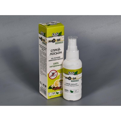NADZOR Спрей-лосьон на основе эфирных масел (гвоздика, лимон, цитронелла) Botanic *25 NADZOR Спрей-лосьон на основе эфирных масел (гвоздика, лимон, цитронелла) Botanic *25