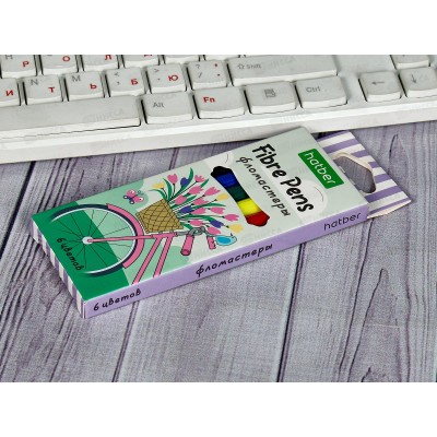 Фломастеры 6 цветов Hatber, Прогулка,077628 *24/480