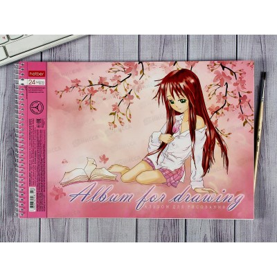 Альбом для рисования 24л Hatber Волшебный мир аниме,079770 *5/50 Альбом для рисования 24л Hatber Волшебный мир аниме,079770 *5/50