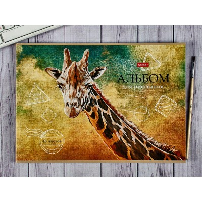 Альбом для рисования 48л Hatber Дикий мир,079735 *6/30 Альбом для рисования 48л Hatber Дикий мир,079735 *6/30