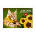 Альбом для рисования 16л Hatber На мягких лапах,079715*14/70