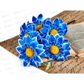 Букет васильков микс 42483 *4/50
