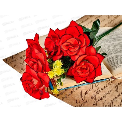 Букет роз 6голов 55см №А-35 42490 *5/20