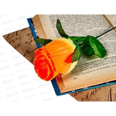 Цветы искусственные 28см роза №18 8547 *50/200