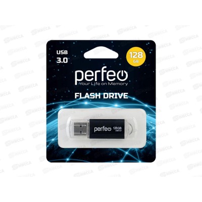 Флеш-карта USB 3.0 Perfeo 128GB C14 Black metal series Флеш-карта USB 3.0 Perfeo 128GB C14 Black metal series