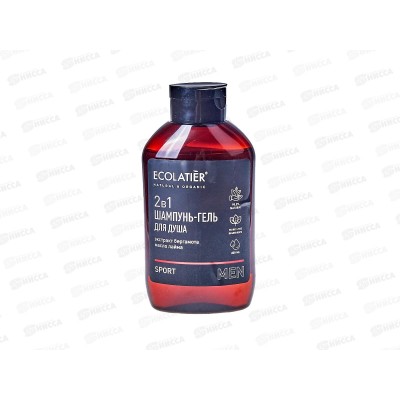 ECOLATIER Мужской шампунь и гель для душа 2в1 Sport 400мл 831103 *10 ECOLATIER Мужской шампунь и гель для душа 2в1 Sport 400мл 831103 *10