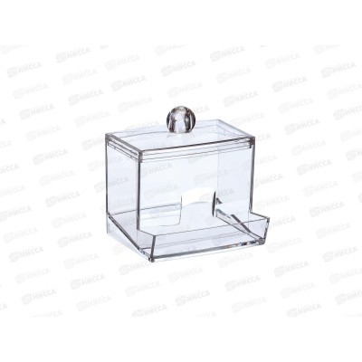 Контейнер для ватных палочек Прозрачный М1603 *14 Контейнер для ватных палочек Прозрачный М1603 *14