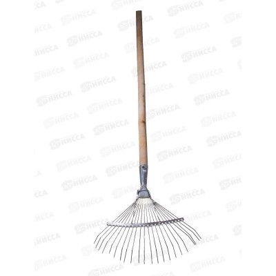 Грабли веерные проволочные оцинк. 22зуб. (Павлово) с черенком