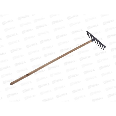 Грабли витые 12 зуб. (порошок) с черенком,  02490