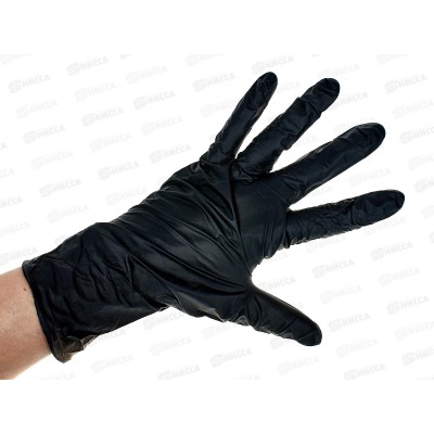 Перчатки Nitri MAX, Нитриловые Черные 3,5г р.M *1(50пар) 786 Марка