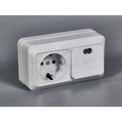 Блок (1выключатель+розетка) TDM 10А БКВР IP20 белый "Ладога", 0103 *5/10 Блок (1выключатель+розетка) TDM 10А БКВР IP20 белый "Ладога", 0103 *5/10