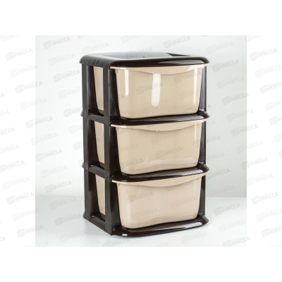 Комод 3-х секционный  "Домовой" шоколадный-кофе с молоком Ангарск(без ножек) *1 Комод 3-х секционный  "Домовой" шоколадный-кофе с молоком Ангарск(без ножек) *1