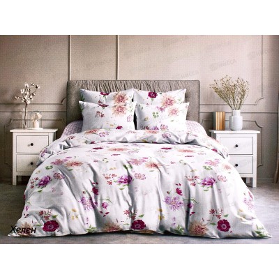 Комплект постельного белья евро Поплин НН Хелен 70718-1+70556-2