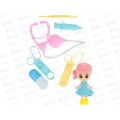 Игровой набор "Юный доктор" Y12558003 (6 деталей., мини куколка) пакет