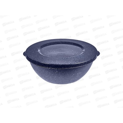 Миска 3л "Plast Team" с крышкой темный камень РТ107511026 Миска 3л "Plast Team" с крышкой темный камень РТ107511026