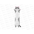 Кот Батон Серый, 90см, 21306/90 Кот Батон Серый, 90см, 21306/90
