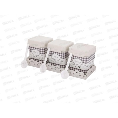 Набор емкостей "Плетенка" 1,2л на подставке М4726 *9