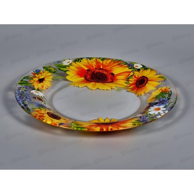 Тарелка сервировочная 327/1-Д Подсолнухи