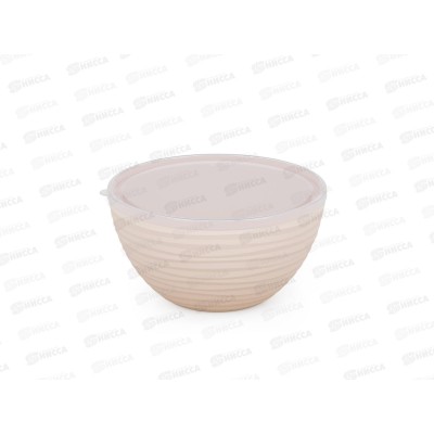 Чаша &quotОазис&quot 2,5л с крышкой  бежевый М8403 *11