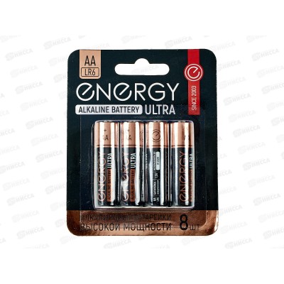 Батарейка Energy ultra LR06/8B (AA) 8шт на блистере 104980 *48