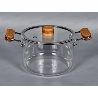 Кастрюля 3,5л термостойкое стекло дер/руч AST-006-D-04Z *12