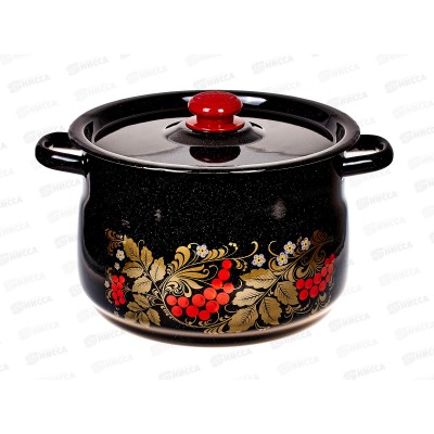 Кастрюля 8,0л сферическая Рябинушка, черный рябчик С1920.3Р*05 Кастрюля 8,0л сферическая Рябинушка, черный рябчик С1920.3Р*05