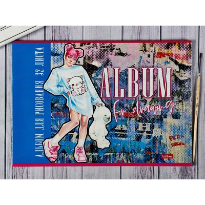 Альбом для рисования 32л Hatber Zoomer girl,079724 *9/45 Альбом для рисования 32л Hatber Zoomer girl,079724 *9/45