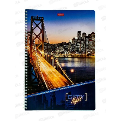 Тетрадь 96л кл. Hatber А4 Ночной город гребень*4/24 Тетрадь 96л кл. Hatber А4 Ночной город гребень*4/24