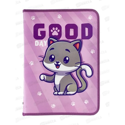 Папка  для труда ПЧЕЛКА А4 молния вокруг,  Хороший день 2023 ПТР-5 *50