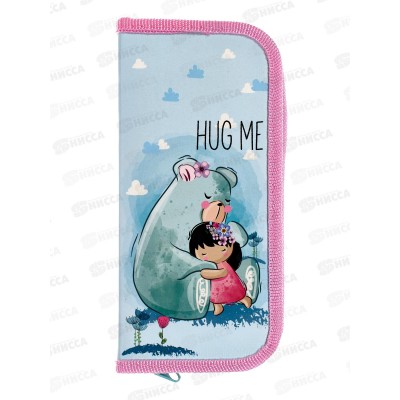 Пенал ПЧЕЛКА 1отд., Мишка с девочкой 2023 190*90, ПО-03 *40