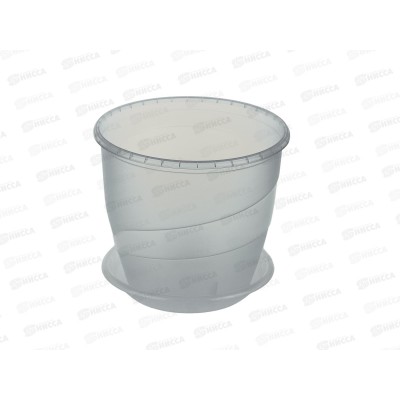 Горшок для цветов Венеция 2л Прозрачный, D16, с поддоном *28 Горшок для цветов Венеция 2л Прозрачный, D16, с поддоном *28