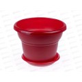 Горшок для цветов Милано 2л Красный, D19, с поддоном *36 Горшок для цветов Милано 2л Красный, D19, с поддоном *36