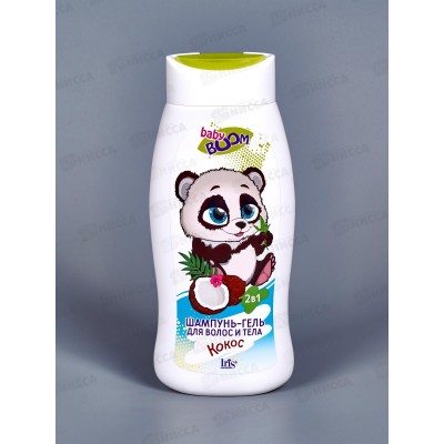 IRIS BABY BOOM Шампунь-гель детский 2в1 Кокос 300мл *12