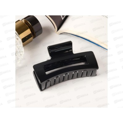 Краб  д/волос "Глянец" изгиб геометрия 7*3,5см черный 6970549 *12