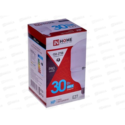 Лампа светодиодная IN-HOME LED-HP-PRO 30Вт E27 6500К 2850Лм *50 Лампа светодиодная IN-HOME LED-HP-PRO 30Вт E27 6500К 2850Лм *50