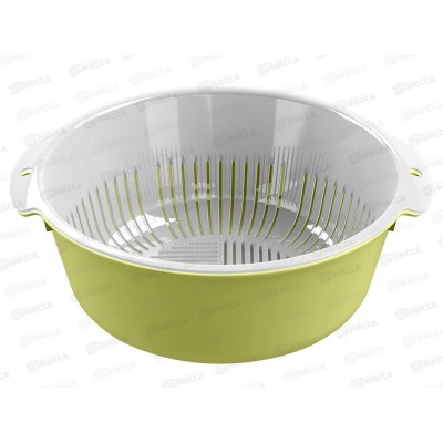 Миска-дуршлаг &quotBergamo&quot круглая Салатовый 221118320/04 *15