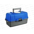 Ящик рыболова трехполочный AZOR 44*22*24см синий 147-029 г