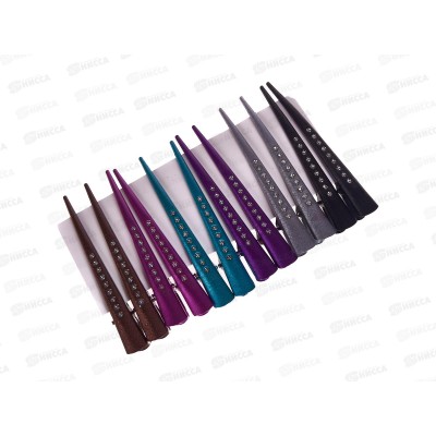 Заколка &quotУточка&quot бол. со стразами цветная №1541(упак.12шт.)