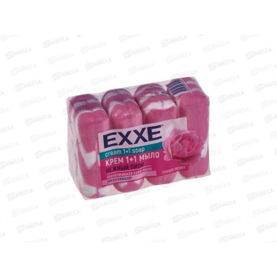 EXXE Крем-мыло 4шт*90г Нежный пион 1+1 розовое *12 С0007495