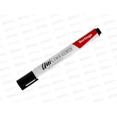 Маркер для доски Berlingo WB300 Uniline.,черный, РМ6414*12 Маркер для доски Berlingo WB300 Uniline.,черный, РМ6414*12