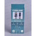 Кабель CARLINE USB-microUSB, тканевая оплетка, 2.1А,  1м, 03121