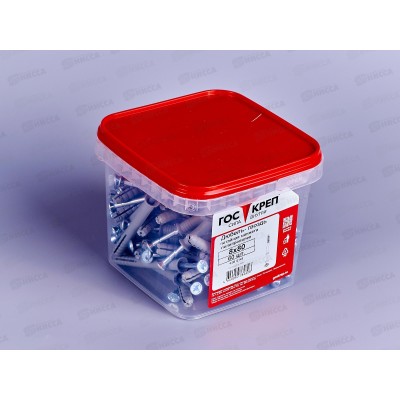 Дюбель-гвоздь потай ГОСКРЕП 8*80 (60шт) контейнер*6 Дюбель-гвоздь потай ГОСКРЕП 8*80 (60шт) контейнер*6