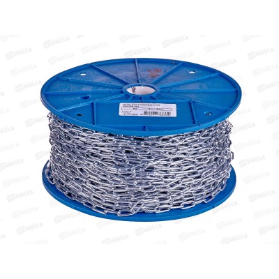 Цепь короткозвенная DIN766  2мм, 80м ГОСКРЕП-этикетка