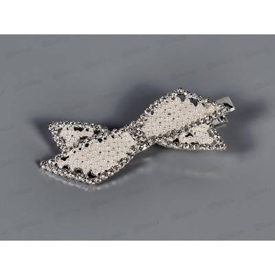 Заколка-зажим "Утка"жемчуг,стразы №523 Заколка-зажим "Утка"жемчуг,стразы №523