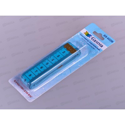 Сантиметр "Gamma" SS-022В пластик 200см х 2см ассорти блистер Сантиметр "Gamma" SS-022В пластик 200см х 2см ассорти блистер