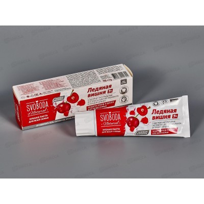 СВОБОДА зубная паста для всей семьи Ледяная вишня 7+ *24