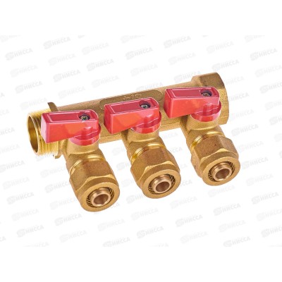 Коллектор для металлопластиковых труб 3/4х3/4х16х3 вых с кранами, 36225 PROFLINE Коллектор для металлопластиковых труб 3/4х3/4х16х3 вых с кранами, 36225 PROFLINE