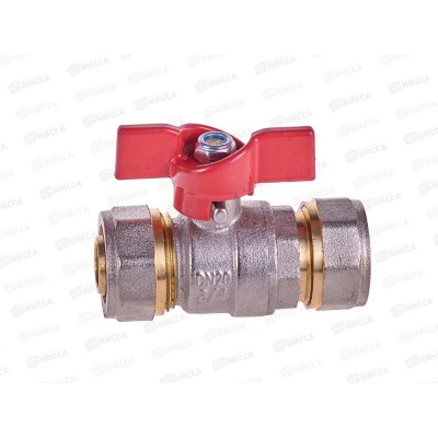 Кран шаровой для металлопластиковых труб цанга-цанга 20х20, 36234 PROFLINE